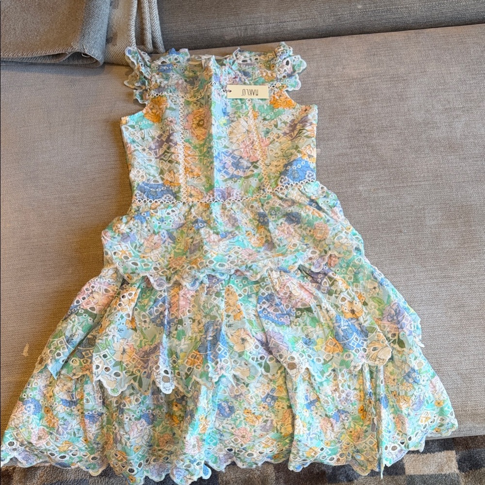 Floral Lace Kids Dress in Pastel Hues